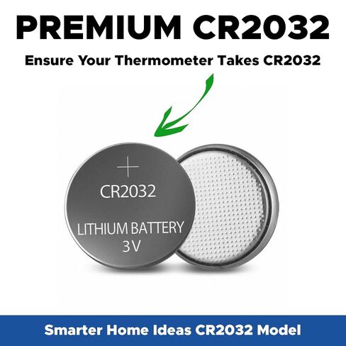 Meat Thermometer Battery Replacement CR2032 - Compatible with Lavatools Javelin Pro Duo, Alpha Grillers, AMMZO, LONICERA, ROUUO, KULUNER TP-01 & More in Saudi Arabia