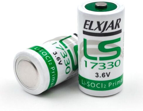 (10-Pack) 3.6V 2200mAh LS17330 Li-SOCl2 Lithium Battery Button Top for ER17335 Replacement, Utility Meters CO Detectors Intrusion Sensors in Saudi Arabia