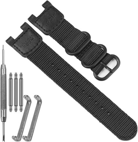 Nylon Replacement Watch Band Compatible with Casio Pro Trek PRG-110C/PRG-110Y/PRW-1300/PRW-1300Y/PAW-1300 - Durable Woven Strap for Men’s Outdoor Sports Bracelet in Saudi Arabia
