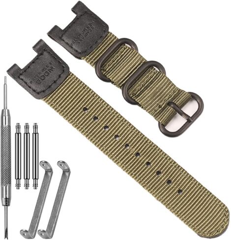 Nylon Replacement Watch Band Compatible with Casio Pro Trek PRG-110C/PRG-110Y/PRW-1300/PRW-1300Y/PAW-1300 - Durable Woven Strap for Men’s Outdoor Sports Bracelet in Saudi Arabia