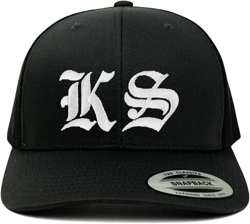 Trendy Apparel Shop Kansas KS Old English 6 Panel Trucker Mesh Cap in Kuwait