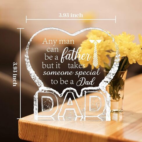 Fathers Day Birthday Gifts for Daddy Dad, Fathers Day Crystal Gifts from Daughter Son Kids, Gift for Dads Who Wants Nothing, Last Minute Gift for Daddy Papa, Dad Personalized Crystal Decor Presents in Saudi Arabia