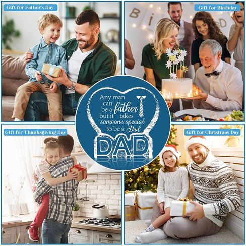 Fathers Day Birthday Gifts for Daddy Dad, Fathers Day Crystal Gifts from Daughter Son Kids, Gift for Dads Who Wants Nothing, Last Minute Gift for Daddy Papa, Dad Personalized Crystal Decor Presents in Saudi Arabia