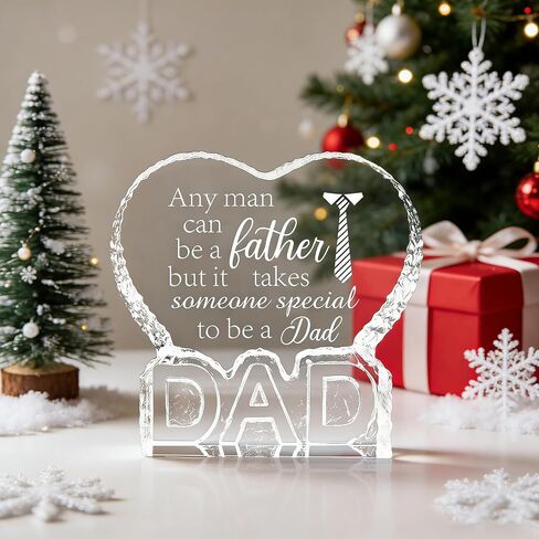 Fathers Day Birthday Gifts for Daddy Dad, Fathers Day Crystal Gifts from Daughter Son Kids, Gift for Dads Who Wants Nothing, Last Minute Gift for Daddy Papa, Dad Personalized Crystal Decor Presents in Saudi Arabia