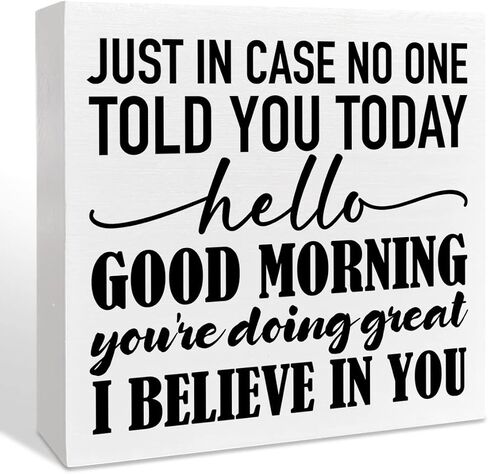 Inspirational Wooden Box Sign, Your Attitude & Your Effort, Motivational Home Office Desk Decor, Encouragement School Classroom Decoration, Positive Gifts for Women Men Coworkers Student in Saudi Arabia