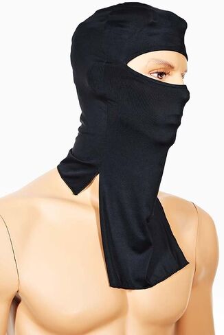 Ninja MASK, Shinobi, Ninja Mask Balaclava, FACE Hood Motoribike, Discreet Hood mask,Fancy Dress Wear Helmet,Halloween, 1 Size Senior Snug-Fit (Shihan) Brand For Men/Women in Saudi Arabia