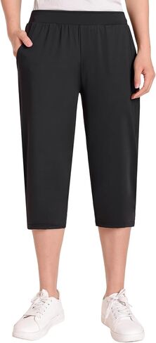 Weintee Women's Petite Capris Stretch Travel Pants Quick Dry in Kuwait
