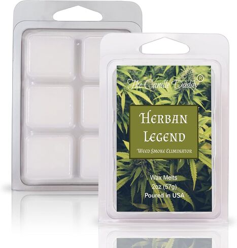 The Candle Daddy HERBAN Legend - Enzyme Infused Weed Smoke Eliminator Wax MELT - 1 Pack - 2 Ounces - 6 Cubes in Kuwait
