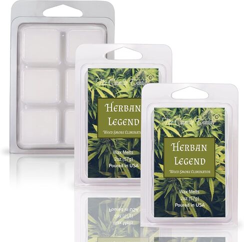 The Candle Daddy HERBAN Legend - Enzyme Infused Weed Smoke Eliminator Wax MELT - 1 Pack - 2 Ounces - 6 Cubes in Kuwait
