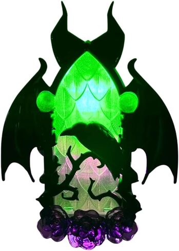 Bath & Body Works Maleficent Dragon Scent Control Nightlight Wallflowers Fragrance Plug – Green & Black Gothic Design with Purple Roses – Adjustable 3-Intensity Levels – 2025 Halloween Edition in Kuwait