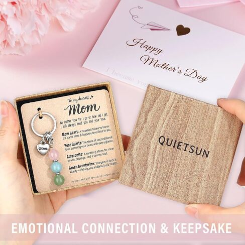 Quietsun Gifts for Mom from Daughter Son Mom Birthday Gifts Keychain Key Chains Women Cute Mothers Day Great Personalized Best Mom Ever Mama Gift Presents Who Has Everything Christmas Valentines in Saudi Arabia