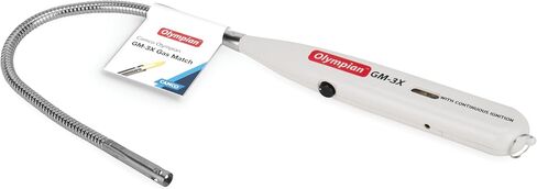 مباراة غاز اللهب القابلة للتعديل GM-3X من Camco Olympian - تتميز بإشعال مستمر مقاوم للرياح وتصميم نحيف مجهز بقفل أمان - قابل لإعادة الملء بسائل ولاعة البيوتان (57549) in Kuwait