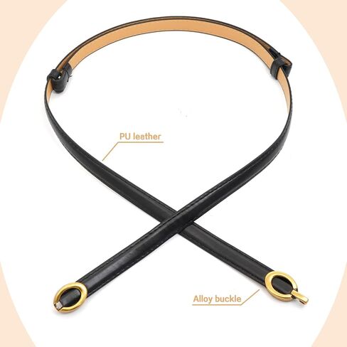 LIMHOO Women's Skinny Leather Belt Adjustable Thin Waist Belt with Gold Buckle for Dresses Jeans Pants in Saudi Arabia