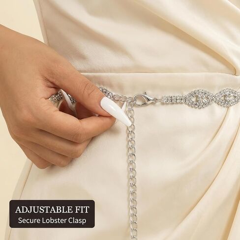 1 Piece Rhinestone Belt, Sparkling Adjustable Waist Belt for Women, Stylish Dressy Accessory for Dresses, Jeans, Parties, Weddings & Special Occasions in Saudi Arabia