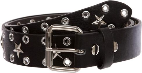 Silver Star Grommets Studded Leather Jean Belt in Kuwait