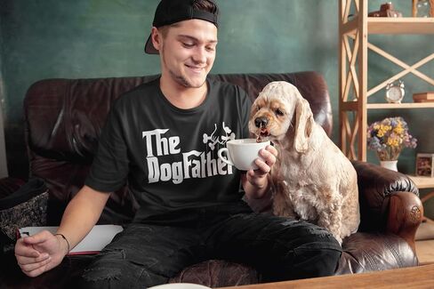 Dogfather T-Shirt Funny Cute Pup Pet Lover Gift for Dog Father in Saudi Arabia