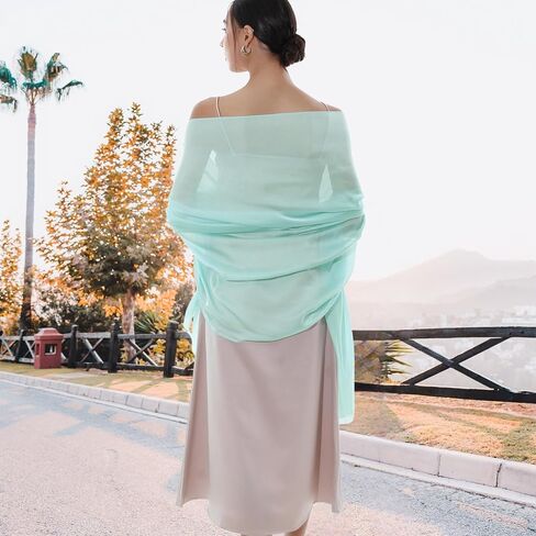 Women Shawls and Wraps for Evening Dresses Like Chiffon Silk Scarf Formal Silky Pashmina Shawls for Weddings in Kuwait