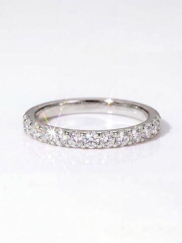 1 Pc 925 Silver Synthetic Moissanite Rings Silver 0.027ct Crown Ring for Women Engagement Wear Women's Best Gift Fine Jewellery Gifts Early Fashion Trends in Kuwait