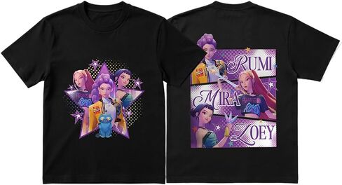 Little Girls Demon Tshirt Movie Group Shot Hunter T-Shirt for Girls Gifts in Saudi Arabia