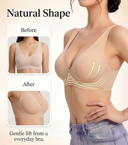 Jelly Bras for Women Push Up No Underwire Supportive Wireless Bralettes Everyday Bras Full Coverage in Saudi Arabia