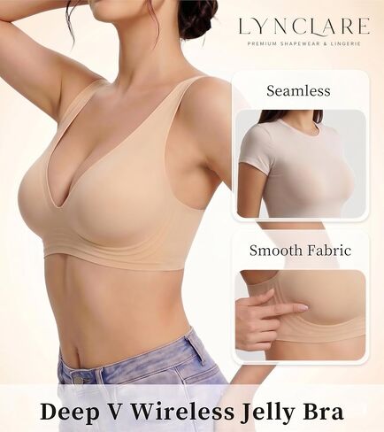 Jelly Bras for Women Push Up No Underwire Supportive Wireless Bralettes Everyday Bras Full Coverage in Saudi Arabia