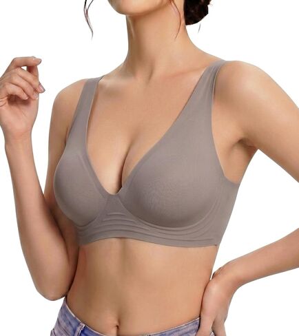 Jelly Bras for Women Push Up No Underwire Supportive Wireless Bralettes Everyday Bras Full Coverage in Saudi Arabia