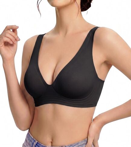 Jelly Bras for Women Push Up No Underwire Supportive Wireless Bralettes Everyday Bras Full Coverage in Saudi Arabia