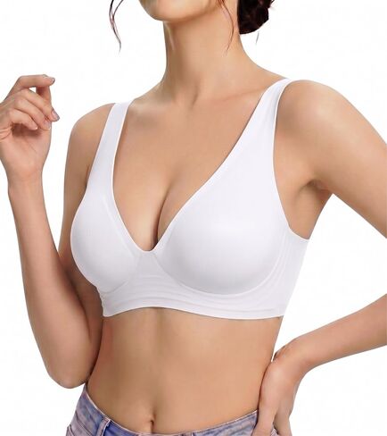 Jelly Bras for Women Push Up No Underwire Supportive Wireless Bralettes Everyday Bras Full Coverage in Saudi Arabia