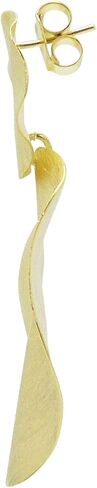 Sheila Fajl Isola Double Dangle Organic Wavy Circular Earrings in 18k Brushed Gold Plated in Saudi Arabia