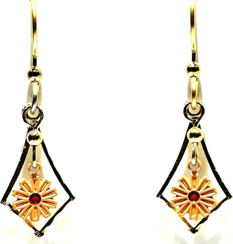 Silver Forest Flower in Kite Shape Pierced earrings NE-2483 in Kuwait