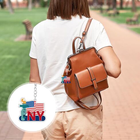 25PCS New York Souvenirs Gifts,I Love Ny Metal Keychain Collection,Nyc Souvenirs Include Statue of Liberty,National Flag,Empire State Building for Souvenirs from Usa in Saudi Arabia