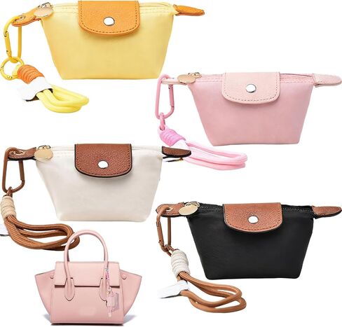 4PCS Mini Coin Purse Keychain, Nylon Dumpling Bag, Detachable Nylon Wrist Strap Coin Purse, Stylish Change Purse for Cards, Cash, and Coins in Saudi Arabia