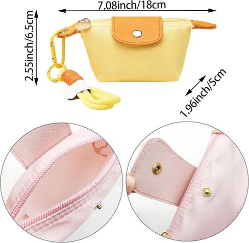 4PCS Mini Coin Purse Keychain, Nylon Dumpling Bag, Detachable Nylon Wrist Strap Coin Purse, Stylish Change Purse for Cards, Cash, and Coins in Saudi Arabia