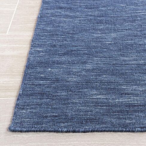 سجادة SAFAVIEH Kilim Collection Runner - 2'3" x 9'، أزرق داكن وأزرق، صوف صلب غير رسمي مصنوع يدويًا، مثالي للمناطق ذات حركة المرور العالية في غرفة المعيشة وغرفة النوم (KLM850N) in Kuwait