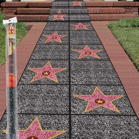 Fun Express Hollywood Star Aisle Runner - ديكور الحفلات - قطعة واحدة in Kuwait