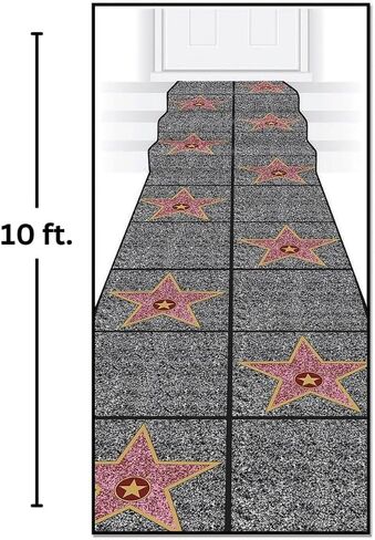 Fun Express Hollywood Star Aisle Runner - ديكور الحفلات - قطعة واحدة in Kuwait
