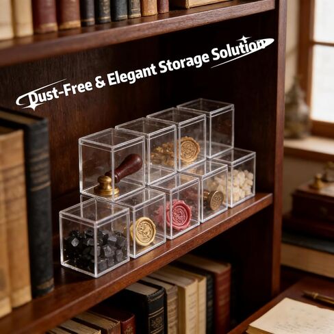 18 Pcs 3x3x3 Clear Acrylic Box with Lid - Small Square Plastic Containers for Candy, Party Favors, Display & Organization, Stackable Storage Cubes in Saudi Arabia