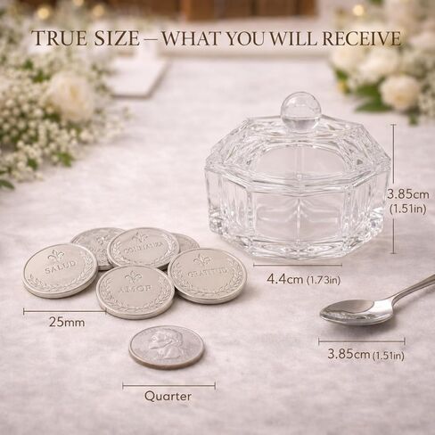 HAND-PRO Arras para boda Catolica y Cristiana - Arras de boda Matrimonio Arras for wedding ceremony - Wedding coins +1 Anniversary Opening Card in Saudi Arabia