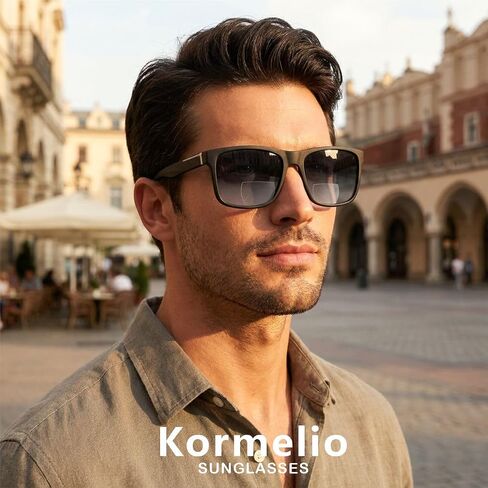 Bifocal Reading Sunglasses Men Polarized Clear Top Sun Readers With UV400 Protection Multifcus Driving Eyeyglasses in Saudi Arabia