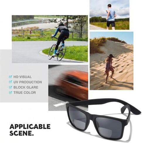 Bifocal Reading Sunglasses Men Polarized Clear Top Sun Readers With UV400 Protection Multifcus Driving Eyeyglasses in Saudi Arabia