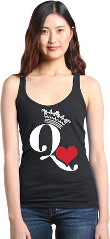 Queen of Hearts Women's Racerback Tank Top Slim Fit in Kuwait
