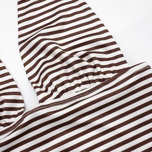 Striped Plunge Halter Crop Tops for Women Deep V Neck Backless Tank Shirts Y2k Sexy Slim Fit Sleeveless Cute Vest Bikini in Saudi Arabia