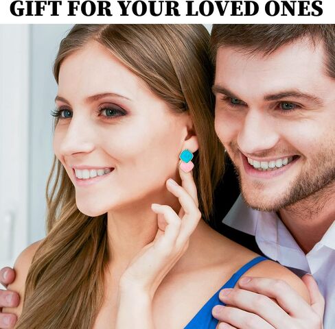 Blue Pink Earrings，Pregnant Women Dress T-Shirt Decorations，Gender Reveal Idea， Baby Shower Party， Mom Wife Gift – by ZouYee in Saudi Arabia