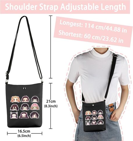 Demon Anime Themed Gift Demon Anime Inspired Crossbody Bag Animes Merch in Kuwait