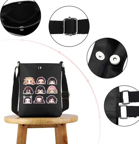 Demon Anime Themed Gift Demon Anime Inspired Crossbody Bag Animes Merch in Kuwait