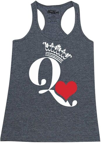 Queen of Hearts Women's Racerback Tank Top Slim Fit in Kuwait