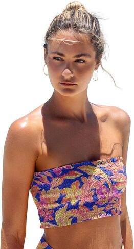 Swim Systems Kali Tube Top Women's Swimsuit Smocked Bikini Top in Saudi Arabia