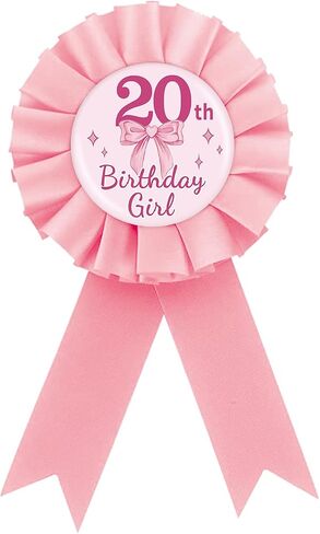 دبوس شارة صفيح لعيد الميلاد العشرين من Pink Bow، دبوس زر لفتاة عيد الميلاد العشرين من Rosette باللون الوردي، وقوس Coquette عشرون جائزة شريط بروش لوازم الحفلات in Kuwait