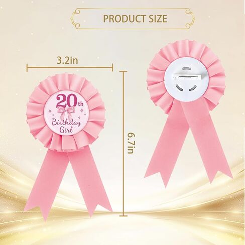 دبوس شارة صفيح لعيد الميلاد العشرين من Pink Bow، دبوس زر لفتاة عيد الميلاد العشرين من Rosette باللون الوردي، وقوس Coquette عشرون جائزة شريط بروش لوازم الحفلات in Kuwait