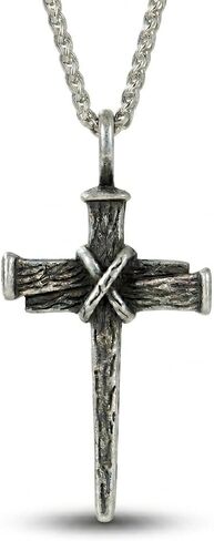 URTHEONE Cross Necklace for Men Stainless Steel Christian Jewelry, Inspirational Faith Gift for Husband, Boyfriend, Dad – 316L Steel Durable Finish, Includes Gift Box in Saudi Arabia